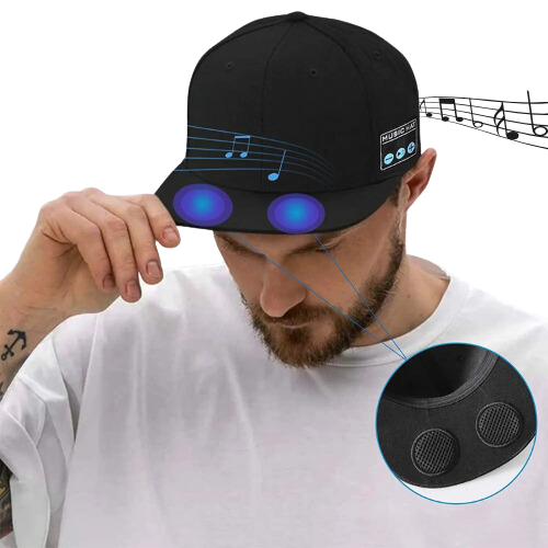 CASQUETTE AVEC HAUT-PARLEUR BLUETOOTH - 3 COLORS