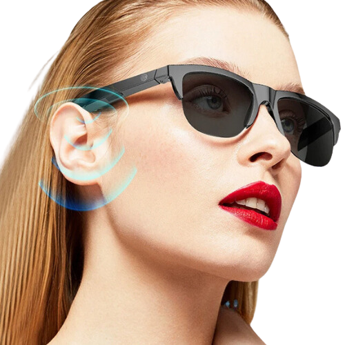 LUNETTES CONNECTÉES SOLAIRE BLUETOOTH - NOIR